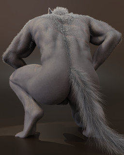 anthro backsack balls butt feet fur genitals grey_body hair kneeling male nude realistic realistic_fur rear_view simple_background solo tail toes no-name-no-problem elden_ring fromsoftware blaidd_(elden_ring) canid canine canis mammal wolf 3d_(artwork) 4:5 digital_media_(artwork) hi_res