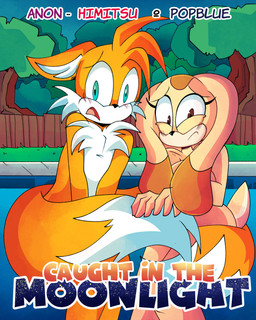 aged_up anthro blue_eyes blush breasts brown_eyes chest_tuft duo embarrassed embarrassing_nudity eyelashes female fur inner_ear_fluff male multicolored_body nude orange_body plant swimming_pool tail tan_body tree tuft white_body white_fur himitsu popfulblue sega sonic_the_hedgehog_(series) cream_the_rabbit miles_prower canid canine fox lagomorph leporid mammal rabbit 2025 4:5 absurd_res comic cover cover_art cover_page digital_media_(artwork) hi_res