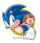 ambiguous_gender anthro big_eyes big_head blue_body blue_fur brown_body brown_fur duo feral fur green_eyes male multicolored_body multicolored_fur side_mouth simple_background smile toony two_tone_body two_tone_fur white_background jongraywb sega sonic_the_hedgehog_(series) sonic_the_hedgehog eulipotyphlan hedgehog mammal sketch