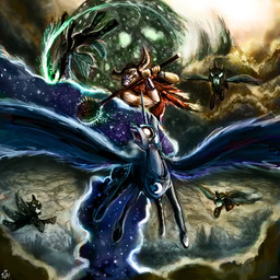 2014 armor blue_hair changeling equine fangs female friendship_is_magic glowing glowing_eyes group hair holes horn jowybean mace male mammal minotaur my_little_pony necklace princess_luna_(mlp) sparkles weapon winged_unicorn wings
Rating: Safe
Score: 2
User: 2DUK
Date: May 24, 2014 2014 armor blue_hair changeling equine fangs female friendship_is_magic glowing glowing_eyes group hair holes horn jowybean mace male mammal minotaur my_little_pony necklace princess_luna_(mlp) sparkles weapon winged_unicorn wings
Rating: Safe
Score: 2
User: 2DUK
Date: May 24, 2014