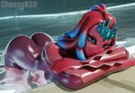 anthro arched_back bent_over big_butt butt crossed_arms female looking_at_viewer pool red_body solo cheesyx3d epic_games fortnite bryne_(fortnite) animal_humanoid fish humanoid marine 3d_(artwork) absurd_res digital_media_(artwork) hi_res