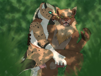 anal anal_penetration animal_genitalia animal_penis anthro anthro_on_anthro anthro_penetrated anthro_penetrating anthro_penetrating_anthro anus backsack ball_tuft balls blue_eyes bodily_fluids brown_body brown_fur cum cum_drip cum_in_ass cum_inside dripping duo erection eye_contact facial_scar feline_genitalia feline_penis florest fluffy_ears fur genital_fluids genitals grass grass_field grassland green_eyes hair intersex looking_at_another lying lying_on_ground male male/male male_penetrated male_penetrating male_penetrating_male mane mane_hair narrowed_eyes neck_tuft on_ground on_side open_mouth pawpads penetration penile penile_penetration penis plant scar sex shadow shadowed_eyes tuft samarts felid jaguar leopard lion mammal pantherine hi_res