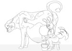 anthro belly big_belly blush bodily_fluids breast_milking crossgender duo farmer farmgirl female female/female feral happy lactating mtf_crossgender transformation mrripper338 disney zootopia judy_hopps nick_wilde bovid bovine canid canine cattle fox lagomorph leporid mammal rabbit absurd_res hi_res