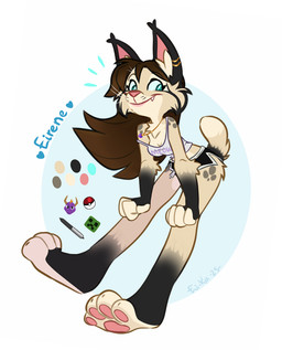 anthro biped bottomwear breasts chest_tuft clothed clothed_anthro clothed_female clothing countershade_torso countershading eyelashes feet female fingers front_view fully_clothed fully_clothed_anthro fully_clothed_female fur hair long_eyelashes looking_at_viewer markings piercing smile solo spots spotted_body spotted_fur spotted_hips spotted_shoulders tail teeth toes topwear tuft ei-ka felid feline lynx mammal 2025 digital_drawing_(artwork) digital_media_(artwork)