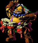 blue_eyes bongo_drum clothing drum fingerless_gloves gloves hair handwear male musical_instrument not_furry percussion_instrument simple_background solo white_hair yusuke_nakano majora's_mask nintendo the_legend_of_zelda goron_link link goron humanoid alpha_channel hi_res official_art