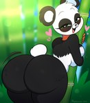 anthro bamboo big_breasts big_butt blush breast_squish breasts butt female heart_eyes heart_symbol huge_butt looking_at_viewer shaking_butt solo squish thick_thighs wide_hips wiggle puppysnackz epic_games fortnite fortnite:_battle_royale panda_team_leader bear giant_panda mammal hi_res