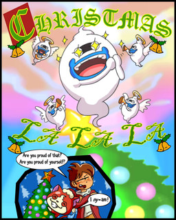 anthro bell black_outline black_text blue_lips brown_hair christmas_decorations christmas_ornament christmas_tree green_text group hair harp holidays lips male musical_instrument ornament outline plant plucked_string_instrument sparkles sparkling_eyes speech_bubble string_instrument text tree trio white_speech_bubble mightyfilm asian_mythology christmas east_asian_mythology japanese_mythology level-5 mythology yo-kai_watch jibanyan nate_adams nathan_adams whisper_(yo-kai_watch) felid feline ghost human mammal spirit yokai 2017 absurd_res digital_drawing_(artwork) digital_media_(artwork) english_description english_text gothic_text hi_res