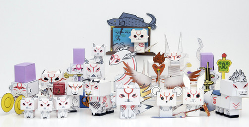 ambiguous_gender black_eyes clothing feral fur group hat headgear headwear looking_at_viewer paper real white_body white_fur scarykurt capcom clover_studio european_mythology greek_mythology mythology okami_(capcom) amaterasu_(okami) ookami aquatic avian bovid bovine canid canine canis cattle deity domestic_cat domestic_pig dragon equid equine felid feline felis fish haplorhine horse lagomorph leporid mammal monkey mouse murid murine mythological_avian mythological_bird mythological_creature mythological_firebird mythological_scalie pantherine phoenix primate rabbit rodent scalie suid suine sus_(pig) tiger wild_boar wolf absurd_res character_request grandfathered_content hi_res photography_(artwork)