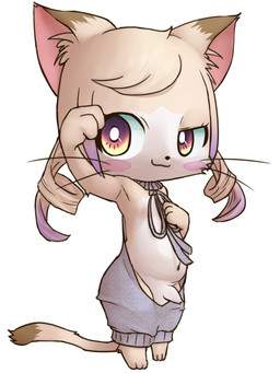 anthro balls clothed clothing drill_curls flaccid foreskin genitals hair looking_at_viewer male navel nipples partially_clothed penis shota simple_background smile solo unretracted_foreskin whiskers white_background young young_anthro bunnag cat_busters chrona_(cat_busters) domestic_cat felid feline felis mammal 3:4 digital_media_(artwork) hi_res shaded