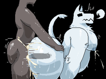 anal anal_penetration barazoku big_butt big_penis black_background bodily_fluids butt butt_grab cum cum_drip cum_in_ass cum_inside dripping ejaculation genital_fluids genitals hand_on_butt lactating lactating_during_sex larger_sub male male_lactation pecs penetration penile penile_penetration penis penis_in_ass penis_silhouette sex simple_background size_difference submissive sweat sweatdrop sweaty_body sweaty_butt tail thick_thighs white_body youtuber ritcherr youtube anonymous_character theft_king_(youtube)