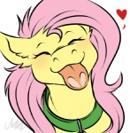 ambiguous_gender blush collar collar_tag eyebrows eyelashes eyes_closed feral fur hair heart_symbol licking licking_screen long_hair pink_hair pink_tongue simple_background smile snout solo tongue tongue_out white_background yellow_body yellow_fur cartoonlion cartoonlion's_futaverse friendship_is_magic hasbro my_little_pony tumblr fan_character fluttershy_(mlp) futashy_(cartoonlion) equid equine horse mammal pony 2012 bust_portrait portrait signature