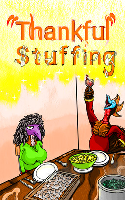 alcohol beverage big_breasts bodily_fluids bored breasts container cum cup cutlery drinking_glass female food fork genital_fluids glass glass_container glass_cup holidays kitchen_utensils knife looking_at_viewer male plate raised_arm smile spoon tools wine wine_glass half_assin_it thanksgiving avian bird galliform phasianid turkey 5:8 cover cover_art cover_page hi_res