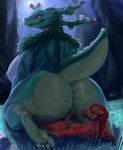 anthro anthro_on_anthro anthro_penetrating anus_focus areola bedroom_eyes big_breasts big_butt bodily_fluids breasts butt butt_focus curvy_figure duo female genitals green_body hair horn looking_back male male/female male_penetrating mature_female muscular narrowed_eyes night nude on_bottom on_top outside penetration penile penile_penetration penis presenting presenting_hindquarters raised_tail rear_view red_hair reverse_cowgirl_position scales seductive sex size_difference smile tail thick_thighs vaginal vaginal_penetration voluptuous wide_hips bexx mythology joxiris_feruth_(captaindood122) pyrow dragon mythological_creature mythological_scalie scalie sergal 2025 absurd_res digital_drawing_(artwork) digital_media_(artwork) hi_res