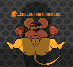 anthro big_ears blush bodily_fluids boxing_gloves clothing dialogue dominant female floating_hands genitals handwear imminent_sex larger_dom looking_at_viewer looming_penis lying on_back orange_body plant shadow simple_background size_difference smaller_female solo spread_legs spreading sweat sweatdrop tail text vulva skeletonhearts deltarune undertale_(series) orange_(deltarune) elemental_creature flora_fauna mammal mouse murid murine rodent hi_res