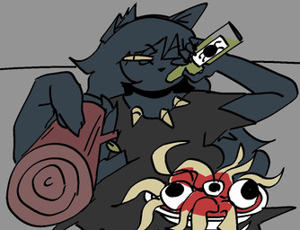 5_fingers anthro blue_body blue_ears blue_fur blue_hair bottle breasts clothed clothed_anthro clothed_female clothing container drinking eyeball eyelashes female female_anthro fingers fur grey_background hair holding_bottle holding_container holding_object holding_stick leaf notched_ear one_eye_closed perspective simple_background sitting solo stick xarop77 sipping_beer_on_a_couch_stock_image catwitch_(xarop77) domestic_cat felid feline felis mammal 2024 digital_drawing_(artwork) digital_media_(artwork) portrait