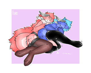 anal anal_penetration anthro big_tail black_clothing black_footwear black_legwear black_socks black_stockings black_thigh_highs black_thigh_socks blue_body blue_fur blue_hair bodily_fluids cheek_tuft clothing cum cum_drip dripping duo eyes_closed facial_tuft female female_penetrating female_penetrating_male fluffy footwear from_behind_position fur fuzzy genital_fluids glistening glistening_clothing glistening_legwear glistening_stockings hair happy happy_sex horn huge_tail inner_ear_fluff latex latex_clothing latex_legwear latex_stockings latex_thigh_highs legwear long_hair lying male male/female male_penetrated object_in_ass on_side pegging penetration pink_body pink_fur salmon_fur sex sex_toy sex_toy_in_ass sex_toy_insertion sex_toy_penetration socks spoon_position spooning stockings strapon tail thigh_highs thigh_socks toying_partner tuft kyaro mythology leeya_(zertyz) zertyz_(character) dragon furred_dragon furred_scalie mythological_creature mythological_scalie scalie hi_res