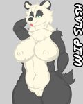 anthro big_breasts black_body black_fur breasts curvy_figure darkandlife female fur genitals green_eyes nipples nude pussy slightly_chubby slightly_chubby_female solo thick_thighs voluptuous white_body white_fur acidslash28 epic_games fortnite panda_team_leader bear giant_panda mammal hi_res