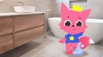 anthro bodily_fluids cum cum_in_diaper diaper embarrassed genital_fluids genitals male shota solo stock_image_background unclean_diaper young pinkitsuu pinkfong_(character) canid canine fox mammal 16:9 widescreen