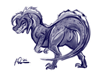 anus bedroom_eyes bone_frill butt claws female feral frill_(anatomy) genitals looking_at_viewer narrowed_eyes pose presenting presenting_hindquarters reptile_tail scales seductive smile smiling_at_viewer smirk smirking_at_viewer solo standing vulva furryquerine capcom monster_hunter bird_wyvern jaggi monster reptile scalie 4:3 digital_drawing_(artwork) digital_media_(artwork) hi_res shaded