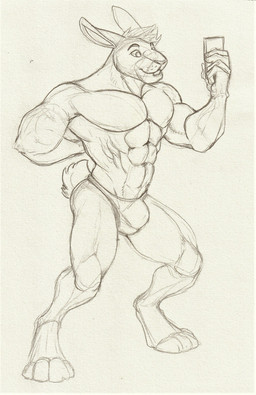 abs anthro big_muscles bulge closed_smile clothed clothing detailed_bulge electronics genital_outline holding_object holding_phone male male_anthro mouth_closed muscular muscular_anthro muscular_male pecs penis_outline phone simple_background smile solo standing teeth topless hufnaar lagomorph leporid mammal rabbit full-length_portrait hi_res monochrome portrait sketch traditional_media_(artwork)