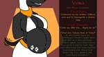 anthro clothing female implied_cock_vore implied_incest implied_unbirth pregnant pregnant_anthro pregnant_female solo tail tail_motion tailwag text vore kakroon canid canine canis jackal mammal english_text