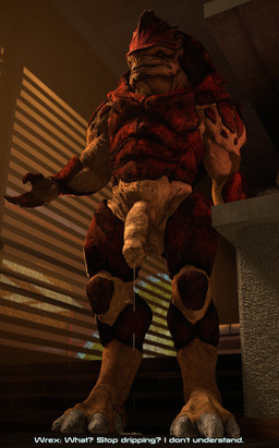 4_balls balls bodily_fluids dripping flaccid foreskin genital_fluids genitals humanoid_genitalia humanoid_penis inside male multi_balls multi_genitalia muscular muscular_male nude penis precum precum_drip precum_on_ground precum_string red_eyes solo standing unretracted_foreskin cheap-wazoo bioware electronic_arts mass_effect urdnot_wrex alien krogan 3d_(artwork) absurd_res digital_media_(artwork) hi_res source_filmmaker_(artwork)