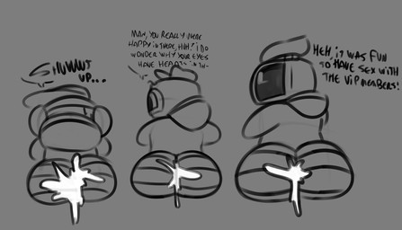 1_eye after_sex beanie bodily_fluids butt clothed clothing cum cum_on_butt dialogue electronics embarrassed excessive_cum excessive_genital_fluids for_a_head genital_fluids happy hat headgear headphones headset headwear hoodie machine partially_clothed rear_view screen screen_face shut_up sitting sweat sweatdrop television text topwear henrique_rick b-heart g-star y-tune humanoid object_head robot robot_humanoid screen_head tv_head english_text hi_res sketch