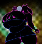 anthro big_breasts breasts clothing dress electronics female genitals huge_breasts microphone neon nipples pasties pussy solo tight_clothing underskirt fours_(artist) undertale_(series) toriel boss_monster_(undertale) bovid caprine goat mammal 2024 hi_res