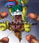 anus blood blue_eyes bossy bound bracelet bukkake cannot_unsee claws crying cum cumshot death erection fangs forced forked_tongue gay gore half-closed_eyes handcuffs impalement jewelry koopa koopalings lemmy_koopa male mario_bros mohawk nightmare_fuel nintendo orgasm penis rape scalie sex shackles shell spikes tears tongue torture video_games what
Rating: Explicit
Score: -4
User: LoboBobo
Date: August 14, 2010