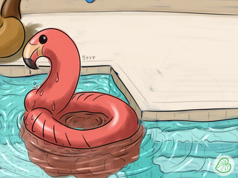 abdominal_bulge ambiguous_gender black_beak_tip detailed_background dripping dripping_water feral floating fully_inside mass_vore motion_lines multiple_prey neck_bulge object_pred oral_vore outside pink_body pool_ring pool_toy ripples solo swallowing swimming_pool unseen_prey vore water water_drop water_droplets kava_(artist) placid_plastic_duck_simulator animate_inanimate avian bird flamingo 4:3 absurd_res hi_res