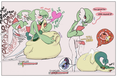 angry anthro belly_on_ground bodily_fluids bound cum cum_inflation cum_inside death dialogue digestion dominant dominant_female duo erection eyeshadow fatal_vore female forced from_behind_position fur gameplay_mechanics genital_fluids gui health_bar heart_eyes heart_symbol implied_permanent impregnation inflation makeup male moan nervous nude open_mouth oral_vore plap requesting rough_sex sex sex_request simple_background size_difference smaller_pred speech_bubble still_erect submissive text timid trapped unwilling_prey vore globaldonut34 nintendo pokemon abashi_(globaldonut34) eira_(globaldonut34) gardevoir generation_3_pokemon generation_5_pokemon generation_8_pokemon pokemon_(species) sneasler snivy comic digital_media_(artwork) english_text hi_res