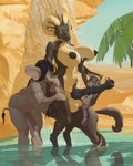 animal_genitalia animal_penis anthro balls big_balls big_breasts big_flare big_penis black_body black_skin breasts canine_genitalia canine_penis detailed_background ejaculation elephant_penis equine_genitalia equine_penis flared_penis genitals grey_body grey_skin group gynomorph gynomorph/gynomorph horn huge_balls huge_breasts huge_penis hybrid_genitalia hybrid_penis intersex intersex/intersex knot knotted_equine_penis knotted_penis licking nipples nude_anthro nude_gynomorph oral penile penis penis_lick proboscis_(anatomy) sex size_difference tongue trio trunk_(anatomy) water waterfall yellow_body yellow_skin santafire mythology gaia_(linnaauriandi) linna_auriandi_(character) rhana canid canine canis dragon elephant elephantid mammal mythological_creature mythological_scalie proboscidean scalie wolf