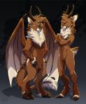 4_fingers anthro brown_body brown_fur brown_hair fingers fur hair hooves orange_eyes tail lapres mythology antelope bovid dragon furred_dragon furred_scalie mammal mythological_creature mythological_scalie scalie 2019 digital_media_(artwork) hi_res