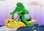 anthro bound chastity_bulge chastity_device drone dronification duo encasement goo_transformation latex male male/male permanent text toysuit transformation transformation_through_sex xedrykthedragon canid canine canis felid lion mammal pantherine wolf absurd_res english_text hi_res