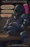 crossed_arms dialogue food inside male not_furry solo speech_bubble text basedbinkie sir_jericho_(basedbinkie) human mammal absurd_res comic english_text hi_res