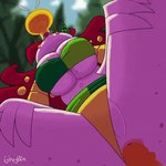 anal anal_penetration anus balls biped bodily_fluids clothing clothing_aside cum fellatio female female_penetrated genital_fluids genitals group group_sex hair larger_female low-angle_view male male/female male_penetrating male_penetrating_female not_furry oral panties panties_aside penetration penile penile_penetration penis penis_in_ass pussy red_hair sex size_difference smaller_male spitroast thick_thighs threesome tongue tongue_out underwear underwear_aside gheyblin rayman_(series) ubisoft betilla human lum_(species) mammal 1:1 animated low_res short_playtime