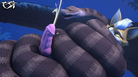 ambiguous_gender anthro anthro_on_feral bestiality big_penis bodily_fluids brown_body brown_scales coiling coiling_around_body cross-eyed cum cumshot duo ejaculation feral fur genital_fluids genitals hair hypnosis male mind_control multicolored_body multicolored_fur penis restrained ringed_eyes scales tan_body tan_fur tan_hair two_tone_body two_tone_fur yellow_body yellow_fur psikokinetic warfaremachine_(modeler) nintendo star_fox the_jungle_book fox_mccloud kaa_(jungle_book) canid canine fox mammal python reptile scalie snake 16:9 2026 3d_(artwork) digital_media_(artwork) hi_res source_filmmaker_(artwork) widescreen male_(lore)