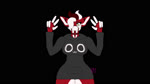16:9 alien animated anthro black_background bouncing_breasts breasts claws clothed clothing colored_nails digital_media_(artwork) dragonbones_(artwork) female front_view fur gesture grey_clothing hair hair_over_eye hand_gesture hi_res hoodie horizontal_pupils kiss_and_tell_(artist) long_tongue looking_at_viewer nails no_sound one_eye_obstructed owo pupils red_body red_fur red_hair red_nails short_playtime simple_background smile solo tongue topwear v_sign webm widescreen yellow_eyes
