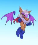 anthro big_breasts boots breasts cape cleavage cleavage_cutout clothed clothing cosplay crossover_cosplay cutout female flying footwear gloves hair hair_over_eye handwear high_heeled_boots high_heels looking_at_viewer one_eye_obstructed shoes solo wings bigdad dc_comics sega sonic_the_hedgehog_(series) power_girl rouge_the_bat bat mammal crossover hi_res