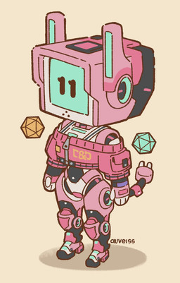 cable cable_tail chibi clothing d20 dice hoodie jacket machine not_furry robotic solo tail topwear auveiss aveline_(auveiss) humanoid robot robot_humanoid 2025 digital_media_(artwork) hi_res signature