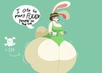 accessory anthro big_butt bodily_fluids breasts butt clothing dumbbell fatal_vore female female_pred hair headband leotard mass_vore skull_and_crossbones skull_symbol solo sweat thick_thighs vore weights the_hookaloof savannah_(the_hookaloof) lagomorph leporid mammal rabbit hi_res meme