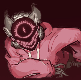 ambiguous_gender anthro clothed clothing crawling creepy creepy_face creepy_smile eye_symbol fingers fluffy fur glowing glowing_eyes glowing_face grey_body grey_fur hair heart_symbol hoodie horror_(theme) looking_at_viewer machine pink_clothing protogen_face protogen_visor screen screen_face simple_background smile smiling_at_viewer solo stare symbol teeth threatening_viewer topwear tuft anonymous_artist soultheprotogen soul_(soultheprotogen) protogen colored digital_drawing_(artwork) digital_media_(artwork) shaded