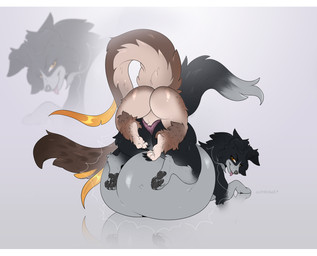 anus belly big_belly border digestion duo female feral long_tail orange_eyes tail vore white_border cmitchell avian bird owl absurd_res hi_res