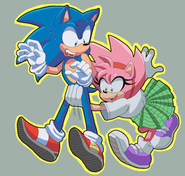accessory ball_grab balls blue_body blue_fur bodily_fluids duo embarrassed female fur genitals grabbing_from_behind green_eyes hair_accessory male male/female pink_body pink_fur sweat arborialrodent fleetway_comics sega sonic_the_comic sonic_the_hedgehog_(comics) sonic_the_hedgehog_(series) amy_rose_(fleetway) sonic_the_hedgehog eulipotyphlan hedgehog humanoid mammal