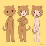 anthro anthro_to_humanoid covering covering_crotch female nude solo species_transformation transformation nekobungi animal_humanoid cat_humanoid domestic_cat felid felid_humanoid feline feline_humanoid felis humanoid mammal mammal_humanoid 1:1 absurd_res hi_res