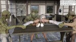 bdsm bent_over bent_over_table butt_sniffing fantasy female forced medieval sniffing text fira3dx goblins human humanoid mammal orc 16:9 3d_(artwork) digital_media_(artwork) hi_res url widescreen