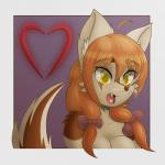 1:1 2019 2020 accessory antenna_hair anthro badger bangs big_breasts bow_(feature) bow_accessory bow_ribbon breasts brown_body brown_fur brown_nose cleavage clothed clothing cute_fangs eyebrow_through_hair eyebrows eyelashes fangs female fingers freckles fur hair hair_accessory hair_bow hair_ribbon half-length_portrait heart_symbol honey_pie_(character) hybrid inner_ear_fluff jewelry long_hair mammal mustelid musteline orange_hair piercing ponytail portrait ribbons ring_piercing simple_background solo stripes teeth tongue tongue_piercing tongue_ring translucent translucent_hair tuft whiskers yellow_eyes zoel_no_one