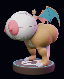 anthro areola big_breasts big_butt big_feet big_hands breasts butt feet female freckles genitals hand_on_breast hand_on_butt huge_breasts huge_butt hyper hyper_breasts nipples non-mammal_nipples plump_labia red_nipples scales simple_background solo thick_thighs vulva wings darkdraketom nintendo pokemon dragonite generation_1_pokemon pokemon_(species) 3d_(artwork) animated blender_(artwork) digital_media_(artwork) turntable_(animation)