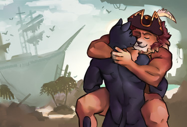 anal anal_penetration anthro anthro_on_anthro anthro_penetrated anthro_penetrating anthro_penetrating_anthro black_body black_fur brown_body brown_fur clothing detailed_background duo eyes_closed fur hat hat_feather hat_only headgear headgear_only headwear headwear_only loose_feather male male/male male_anthro male_penetrated male_penetrating male_penetrating_male mane mostly_nude mostly_nude_anthro mostly_nude_male muscular muscular_anthro muscular_male nude nude_anthro nude_male penetration penile penile_penetration penis_in_ass pirate_hat plant sex ship smile stand_and_carry_position standing standing_sex tail tan_body tan_fur tree vehicle watercraft whisker_spots gol1ath ambiguous_species felid lion mammal pantherine 2023
