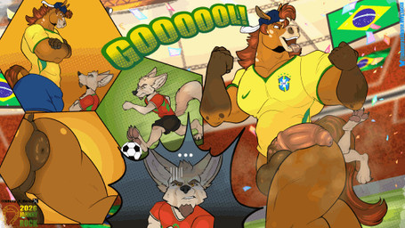 anal anal_penetration anal_vore anal_wink anthro anthro_on_anthro anthro_penetrated anthro_penetrating anthro_penetrating_anthro anus athlete backsack backwards_baseball_cap backwards_hat ball balls barazoku baseball_cap beard biceps big_anus big_balls big_butt big_muscles big_penis bodily_fluids bottomless bottomless_anthro bottomless_male bottomwear brazil bubble_butt butt claws clothed clothing crossed_arms cutaway duo electronics ellipsis equine_anus eyebrows facial_hair foreskin fur genitals glans goalkeeper hair half-erect hat headgear headwear huge_balls huge_butt huge_penis humanoid_genitalia humanoid_penis humor hybrid_genitalia hybrid_penis jersey jumbotron larger_penetrated long_penis male male/male male_penetrated male_penetrating male_penetrating_male medial_ring medial_ringed_humanoid_penis medial_ringed_hybrid_penis morocco motion_lines muscular muscular_anthro muscular_male musk open_mouth outside pawpads pecs penetration penis perineum presenting presenting_anus public public_exposure public_vore puffy_anus running screen sex shirt shorts size_difference smile soccer soccer_ball soccer_jersey soccer_uniform sport sportswear stadium standing stuck sweat text thick_penis thick_thighs topwear tuft uniform unretracted_foreskin vore walking shawd fifa johnny_rock canid canine equid equine fennec_fox fox horse mammal true_fox 16:9 2026 2d_animation animated english_text frame_by_frame multiple_scenes url watermark widescreen